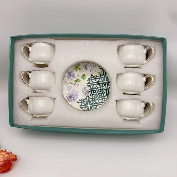 طقم فنجان قهوه تركيه  سيراميك انيق 7983