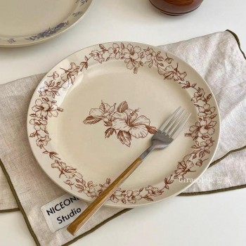 صحن سيراميك مورد بتصميم اوربي 8026