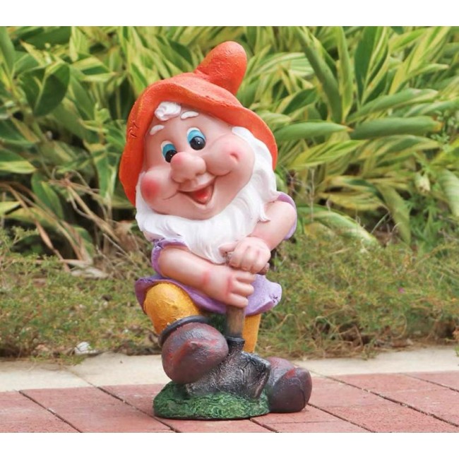 تحفة قزم سنو وايت فايبر مثالية للحديقة الخارجية برتفاع 43سم -6041