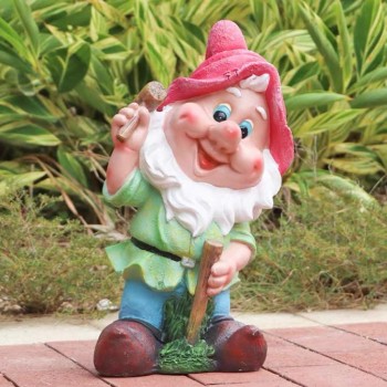 تحفة قزم سنو وايت فايبر للحديقة الخارجية برتفاع 43سم 6042