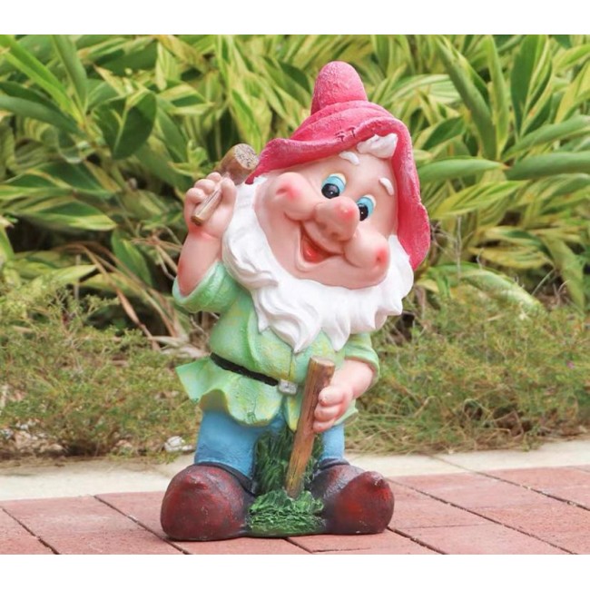 تحفة قزم سنو وايت فايبر للحديقة الخارجية برتفاع 43سم 6042 تحفة قزم سنو وايت فايبر للحديقة الخارجية برتفاع 43سم 6042