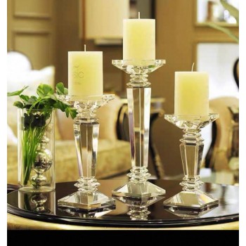 طقم شمعدان زجاجي فاخر   7917