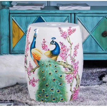 مقعد سيراميك فاخر برسمة طاوس 6968