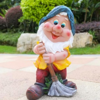 تحفة قزم سنو وايت فايبر للحديقة الخارجية برتفاع 43سم 6038