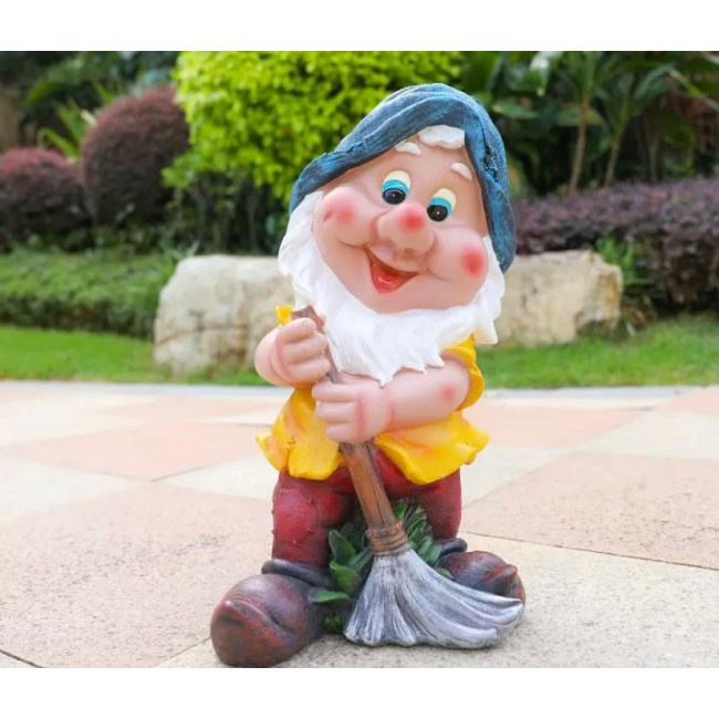 تحفة قزم سنو وايت فايبر للحديقة الخارجية برتفاع 43سم 6038 تحفة قزم سنو وايت فايبر للحديقة الخارجية برتفاع 43سم 6038