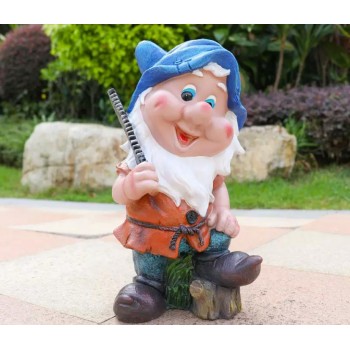 تحفة قزم سنو وايت فايبر  للحديقة خارجية برتفاع 40سم  6039