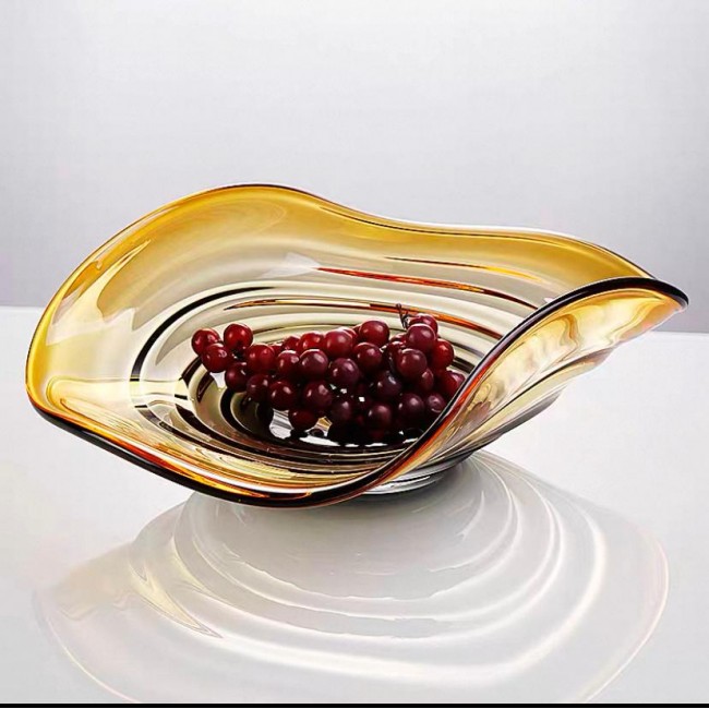 صحن تقديم مودرن زجاج شفاف 6109 صحن تقديم مودرن زجاج شفاف 6109