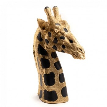 رأس زرافه ذهبي لديكور داخلي حجم كبير من الرتنج  7018