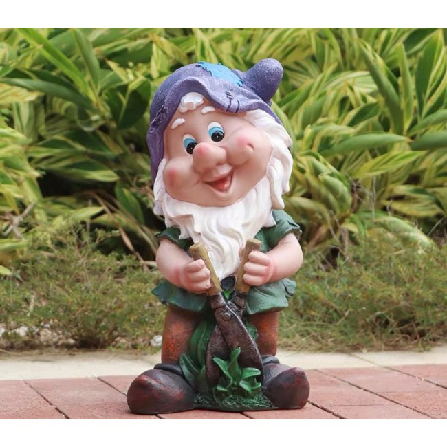 تحفة قزم سنو وايت فايبر للحديقة الخارجية برتفاع 42سم تحفة قزم سنو وايت فايبر للحديقة الخارجية برتفاع 42سم