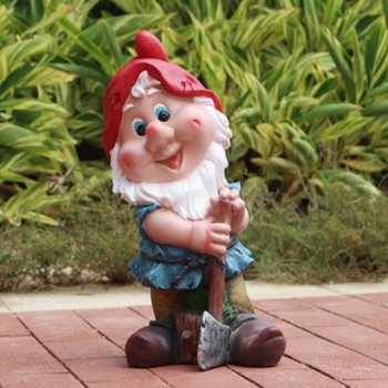 تحفة سنو وايت فايبر ديكور خارجي للحديقه برتفاع 43سم 6037