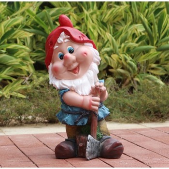 تحفة سنو وايت فايبر ديكور خارجي للحديقه برتفاع 43سم 6037