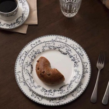 صحن عشاء سيراميك تصميم أوربي متوفر الحجمين 7221