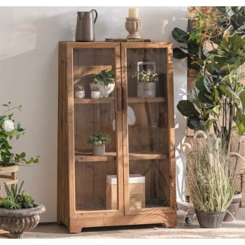 كونسول جداري بأرفف  خشب طبيعي تصميم ريفي أوربي 8123