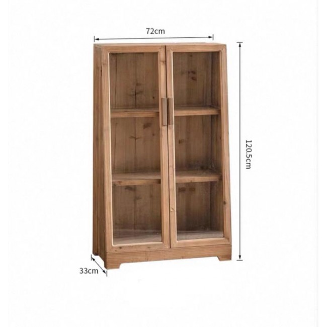 كونسول جداري بأرفف  خشب طبيعي تصميم ريفي أوربي 8123