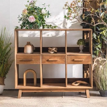 كونسول خشب طبيعي جداري بتصميم ريفي أوربي مثالي لديكور المنزل 8124