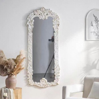 مرايا مصنوعه من الخشب الطبيعي والمعدن المشغول يدويا ارتفاع 154cm فنتيج8105