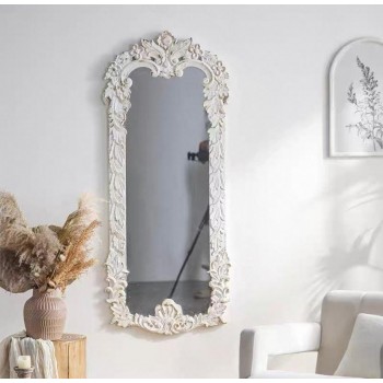 مرايا مصنوعه من الخشب الطبيعي والمعدن المشغول يدويا ارتفاع 154cm فنتيج8105