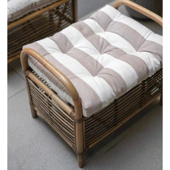 كرسي مفرد استرخاء منسوج يدويا من خشب ومقعد بف لغرفة المعيشه -L7757