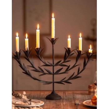 شمعدان معدن معتق بتصميم أوربي كلاسيك 8060