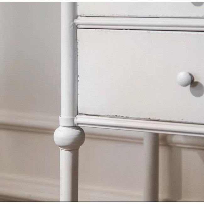 كونسول أبيض معتق معدن عالي الجودة مثالي للمدخل على الطراز الأمريكي القديم L8107