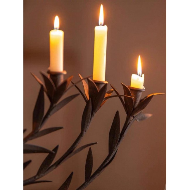 شمعدان معدن معتق بتصميم أوربي كلاسيك 8060