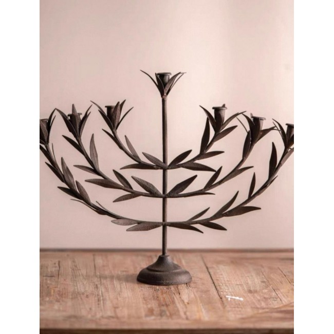 شمعدان معدن معتق بتصميم أوربي كلاسيك 8060