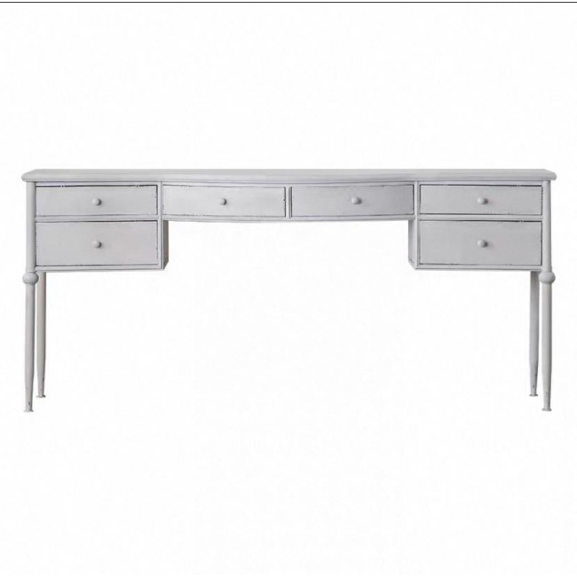 كونسول أبيض معتق معدن عالي الجودة مثالي للمدخل على الطراز الأمريكي القديم L8107