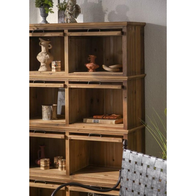 كونسول جداري خشب طبيعي بتصميم ريفي أوربي 8132 