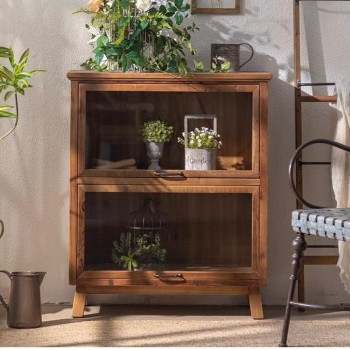 كونسول جداري خشب طبيعي بتصميم ريفي أوربي 8133