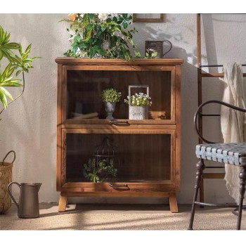 كونسول جداري خشب طبيعي بتصميم ريفي أوربي 8133