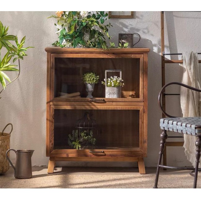 كونسول جداري خشب طبيعي بتصميم ريفي أوربي 8133