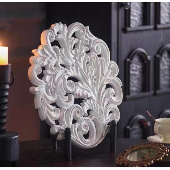 ديكور خشب أبيض معتق مكتبي بتصميم فرنسي 8111