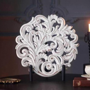 ديكور خشب أبيض معتق مكتبي بتصميم فرنسي 8111