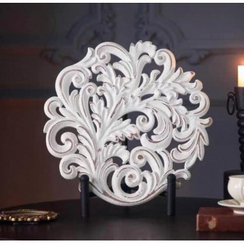 ديكور خشب أبيض معتق مكتبي بتصميم فرنسي 8111