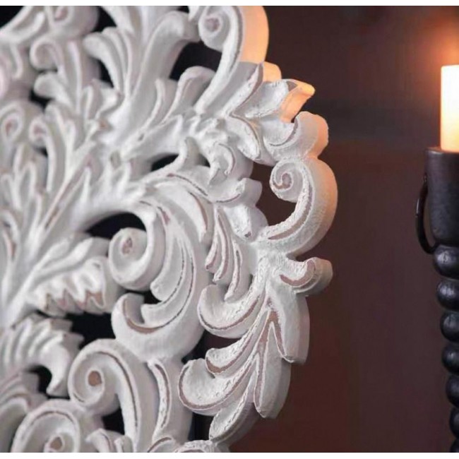 ديكور خشب أبيض معتق مكتبي بتصميم فرنسي 8111