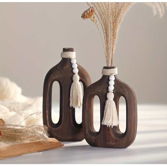 طقم فازه خشب تصميم بوهيمي لترتيب زهور 8151