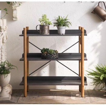 أرفف أرضية خشب بتصميم ريفي أوربي L8088