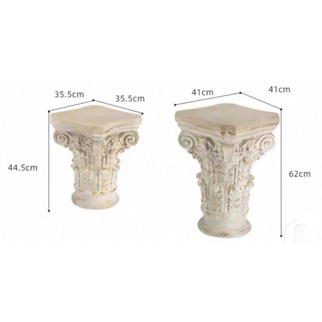 عمود روماني منحوت مثالي لديكور المنزل متوفر حجمين 7413