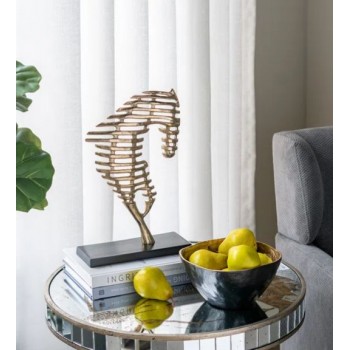 تحفة خيل مصنوعة من الألمنيوم يدويا ارتفاع 36سم 7488 تحفة خيل مصنوعة من الألمنيوم يدويا ارتفاع 36سم 7488