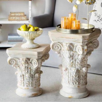 عمود روماني منحوت مثالي لديكور المنزل متوفر حجمين 7413