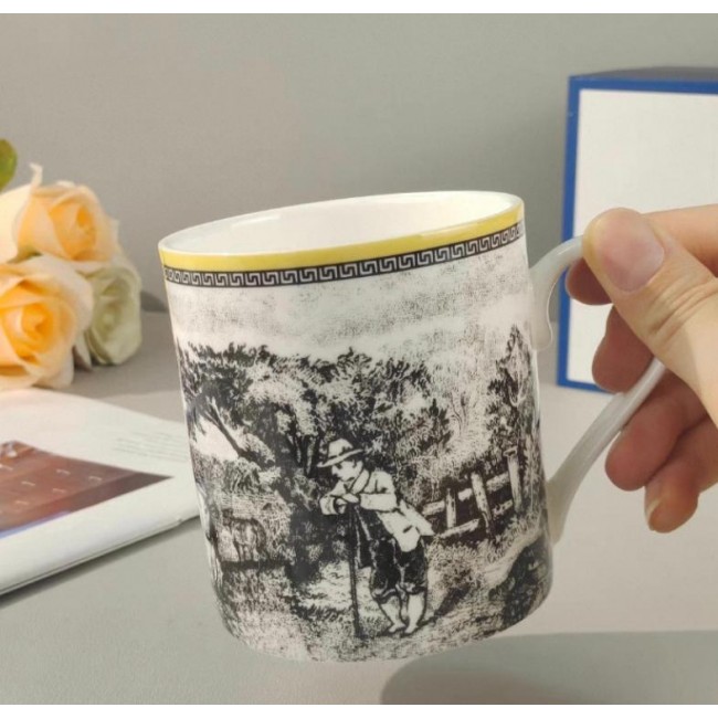 كوب قهوه سراميك بتصميم أوربي ريفي L7930