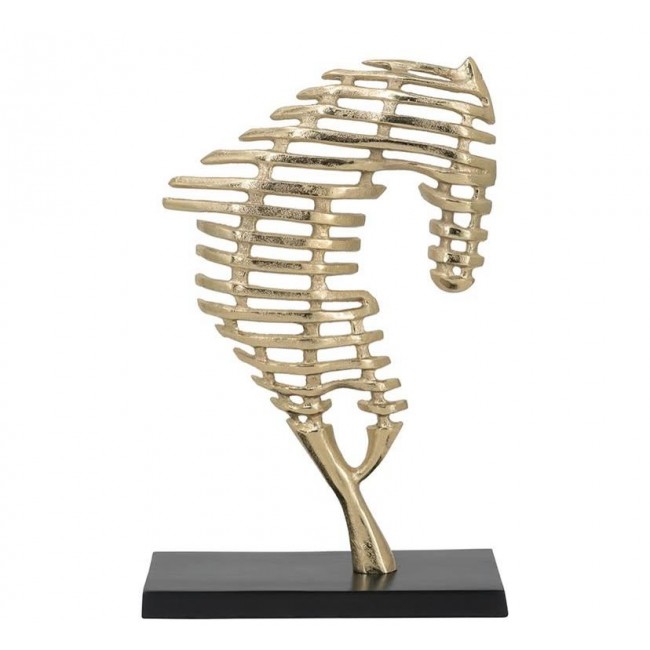 تحفة خيل مصنوعة من الألمنيوم يدويا ارتفاع 36سم 7488