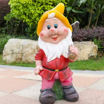 تحفة قزم سنو وايت فايبر برتفاع 65cm مثالي للحديقه الخارجية 6030