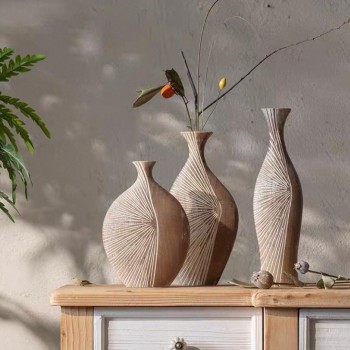 فازة خشب بتصميم فاخر مثالي لغرفة المعيشه متوفر 3 احجام 7822 فازة خشب بتصميم فاخر مثالي لغرفة المعيشه متوفر 3 احجام 7822