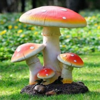 تحفة مجموعة فطر فايبر بألوان زاهيه مثالي للحديقه الخارجيه L6046