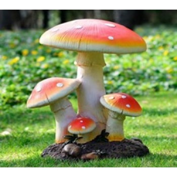 تحفة مجموعة فطر فايبر بألوان زاهيه مثالي للحديقه الخارجيه L6046