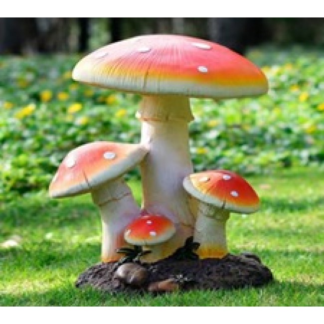 تحفة مجموعة فطر فايبر بألوان زاهيه مثالي للحديقه الخارجيه L6046