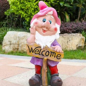 تحفة قزم سنووايت فايبر برتفاع 63cm مثالي للحديقه الخارجيه 6033