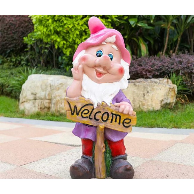 تحفة قزم سنووايت فايبر برتفاع 63cm مثالي للحديقه الخارجيه 6033