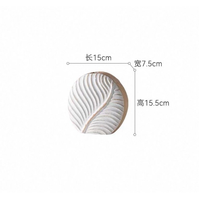 فازة خشب بتصميم ورق شجر مثالي لديكور المنزل متوفر 3 احجام  7825